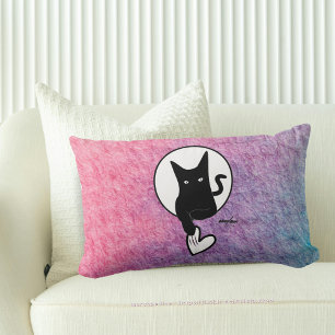 Pink Halloween Kissen von Poet Adiela Akoo