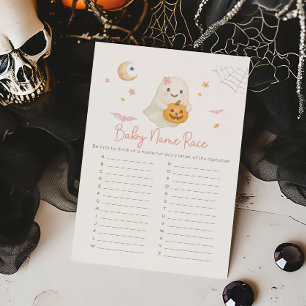 Pink Halloween Little Boo Baby Name Ratespiel