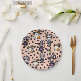 Pink Halloween Niedlich Pappteller