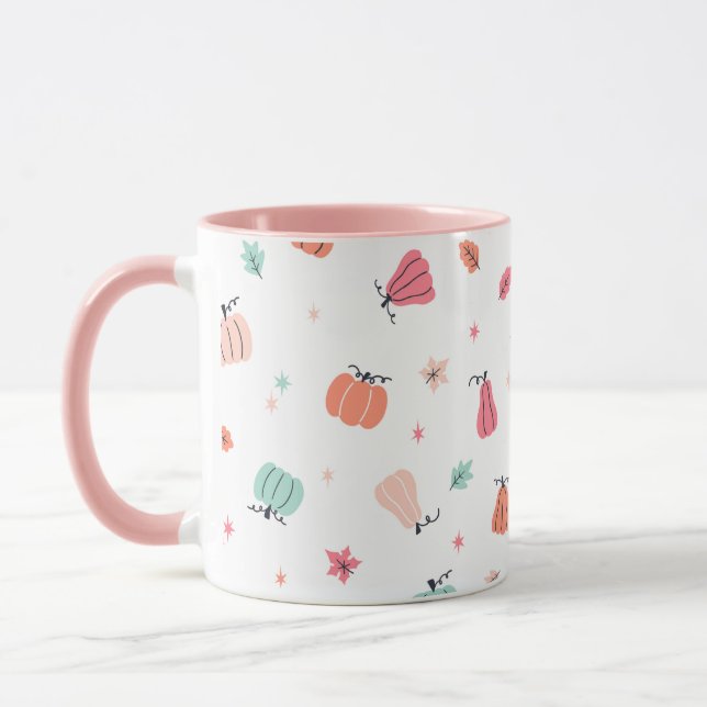Pink Halloween niedliche Pumpkins Kaffee Tasse (Links)