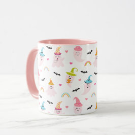 Pink Halloween Spooky Niedlich Ghost Coffee Tasse