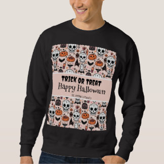 Pink Halloween-Süßigkeiten oder Saures mit individ Sweatshirt