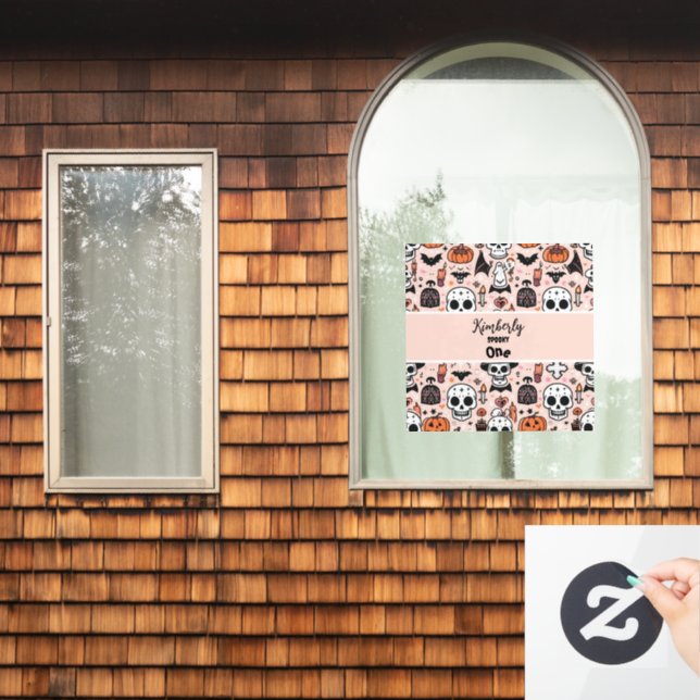 Pink Halloween Trick oder Behandeln von benutzerde Fensteraufkleber (Fenster Zuhause)