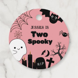 Pink Halloween zwei sprichwörtliche zweite Geburts Geschenkanhänger