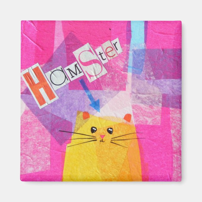 Pink Hamster Magnet (Vorne)