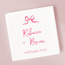 Pink Hand Drawn Bow Ribbon Sketch Hochzeit