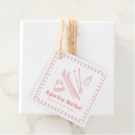 Pink Hand Gezeichnet Après Bébé Girl Babydusche Geschenkanhänger