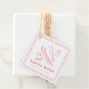 Pink Hand Gezeichnet Après Bébé Girl Babydusche Geschenkanhänger