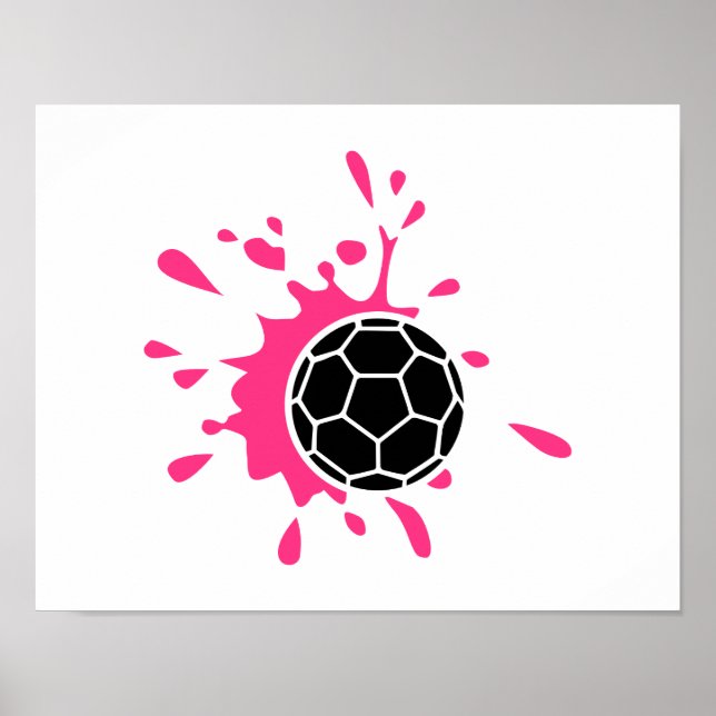 Pink-Handballspritze Poster (Vorne)