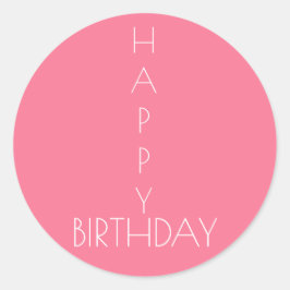 Pink Happy Birthday Sticker