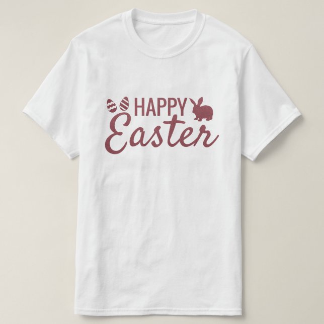 Pink Happy Easter T - Shirt (Design vorne)
