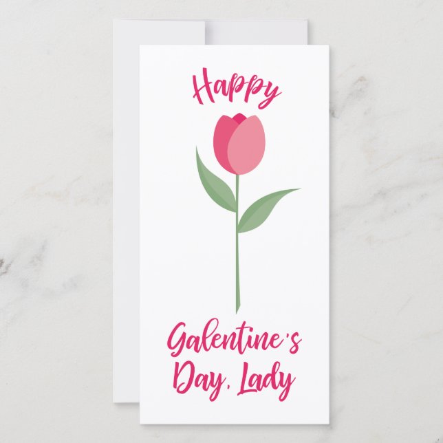 Pink Happy Galentine´s for Day Best Friend Karte (Vorderseite)