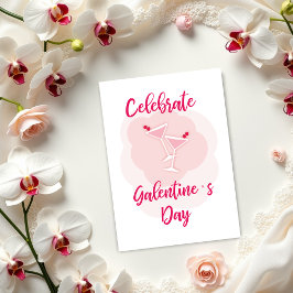 Pink Happy Galentine´s for Day Best Friend Karte