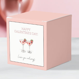 Pink Happy Galentine's Day Cocktails Liebe Beste F Geschenkschachtel