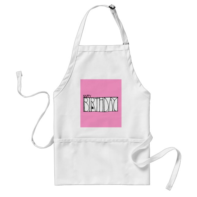 Pink Happy Geburtstags-Schürze Schürze (Vorne)