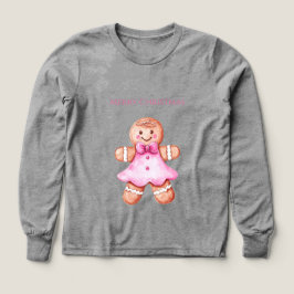 Pink Happy Gingerbrot Cookie Girl Weihnachten