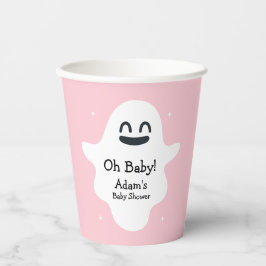 Pink Happy Niedlich Ghost Halloween Fall Baby Dusc Pappbecher