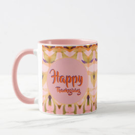 Pink Happy Thanksgiving Tasse