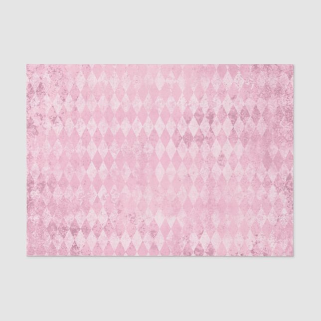 Pink Harlequin Pattern Seidenpapier (Vorderseite)