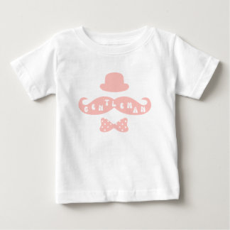 Pink Hat Mustache Lässig Baby Boy T - Shirt