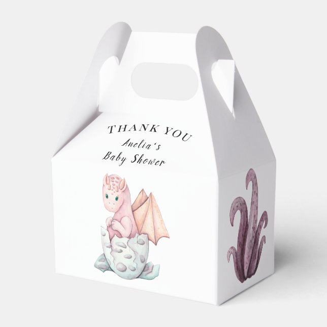 Pink Hatching Dragon Vielen Dank Geschenkschachtel (Vorderseite)