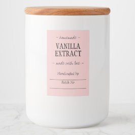 Pink, hausgemachte Vanilla Expedition Lebensmitteletikett