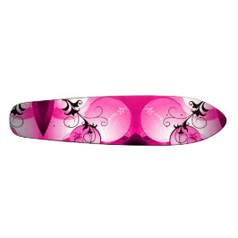 Pink Hawaiian Sunrise Cruiser Custom Pro Long Skateboard