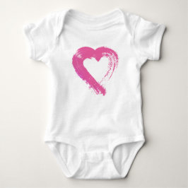 Pink Heart Baby Bodysuit Baby Strampler