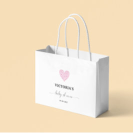 Pink Heart Baby Dusche Party Große Geschenktüte