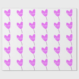 Pink heart balloon Mrs add name est. Add year love Geschenkpapier