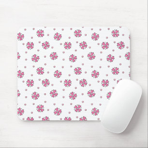 Pink Heart Blume Petals Mouse Pad Mousepad
