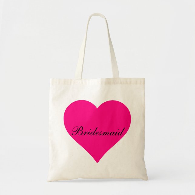 Pink Heart Bridesmaid Tragetasche (Vorne)