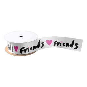 Pink Heart Buddies Klettern Freundschaften schließ Satinband