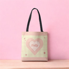 Pink Heart Checkered Pattern Valentinstag