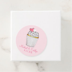 Pink Heart Cupcake Bridal Babydusche Hochzeit Geschenkanhänger