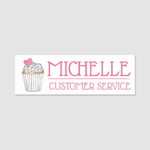 Pink Heart Cupcake Shop Kuchen Backwaren Konditore Namensschild