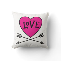 Pink Heart Cupid's Bows LOVE