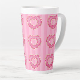 Pink Heart Doughnut Coffee Tasse