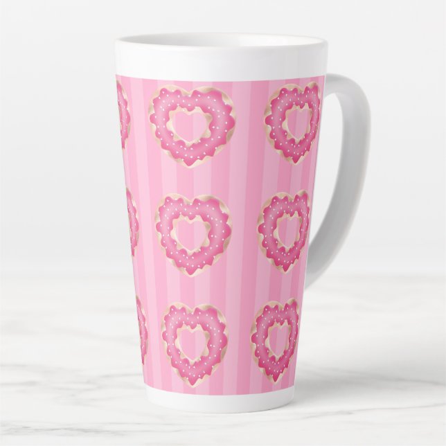 Pink Heart Doughnut Coffee Tasse (Rechte Ecke)