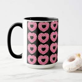 Pink Heart Doughnut Coffee Tasse