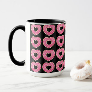 Pink Heart Doughnut Coffee Tasse