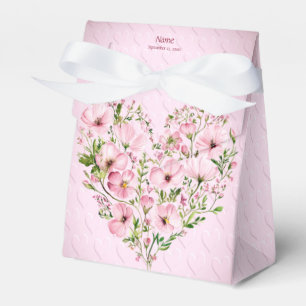 Pink Heart Floral Gevor Box Geschenkschachtel
