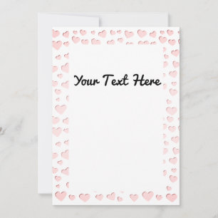 Pink Heart Form Imitate Papier schneiden DIR-Einla Einladung