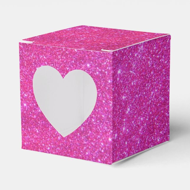 Pink Heart Girl Geschenkboxen Funkelnd Glitzer 2 Geschenkschachtel (Vorderseite)
