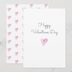 Pink Heart HAPPY VALENTINES DAY Sweet Liebe Feiertagskarte
