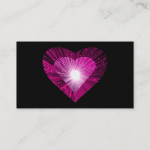 Pink Heart 'heart' Visitenkarte schwarz