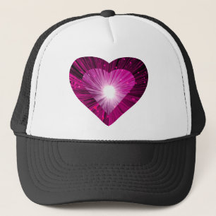 Pink Heart 'Herz' LKW Hut schwarz Truckerkappe