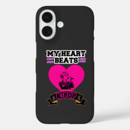 Pink Heart Idol singt KPop Music Liebe Design iPhone 16 Hülle