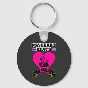 Pink Heart Idol singt KPop Music Liebe Design Schlüsselanhänger