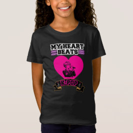 Pink Heart Idol singt KPop Music Liebe Design T-Shirt